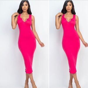 Hot Pink color Dress
